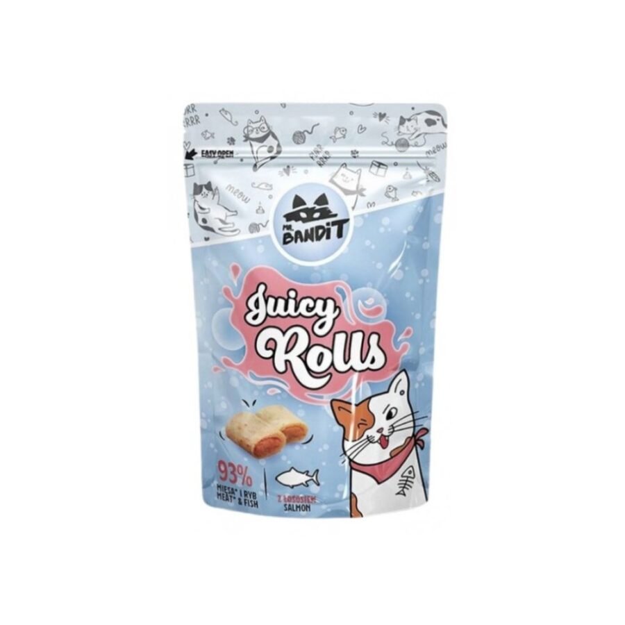 Mr. Bandit Cat Juicy Rolls Σολομός - 40gr