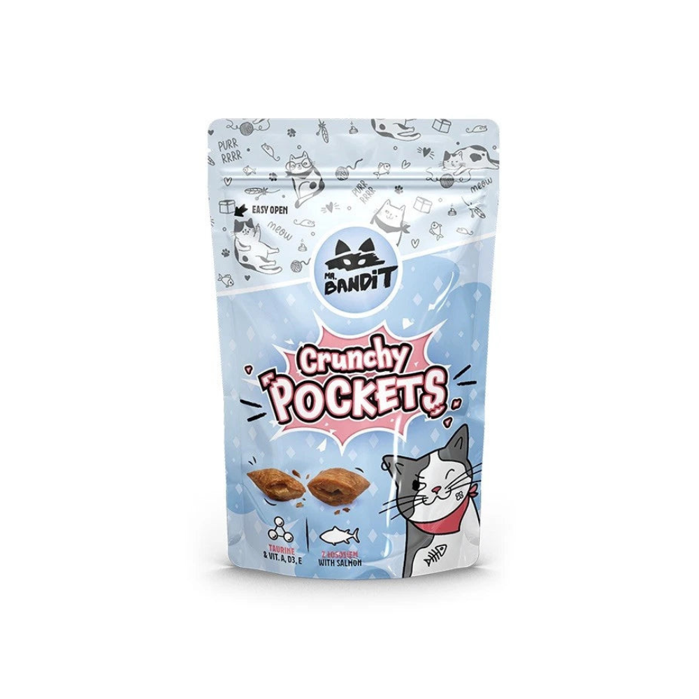 Mr. Bandit Cat Crunchy Pockets Σολομός - 40gr