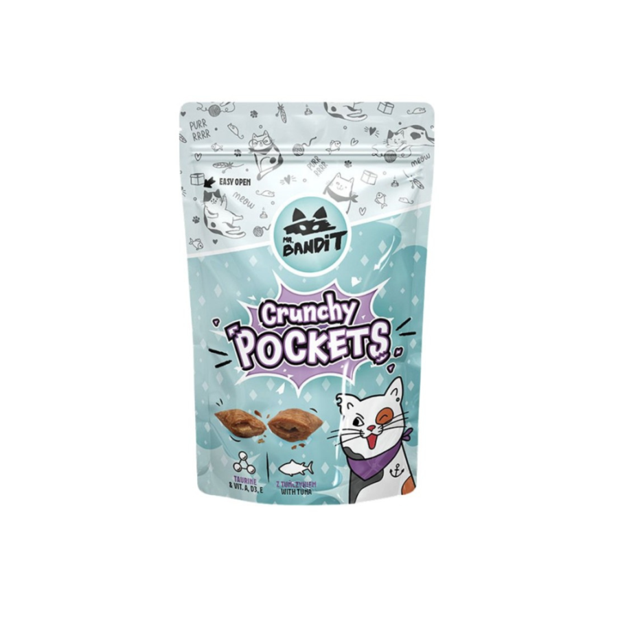 Mr. Bandit Cat Crunchy Pockets Τόνος - 40gr