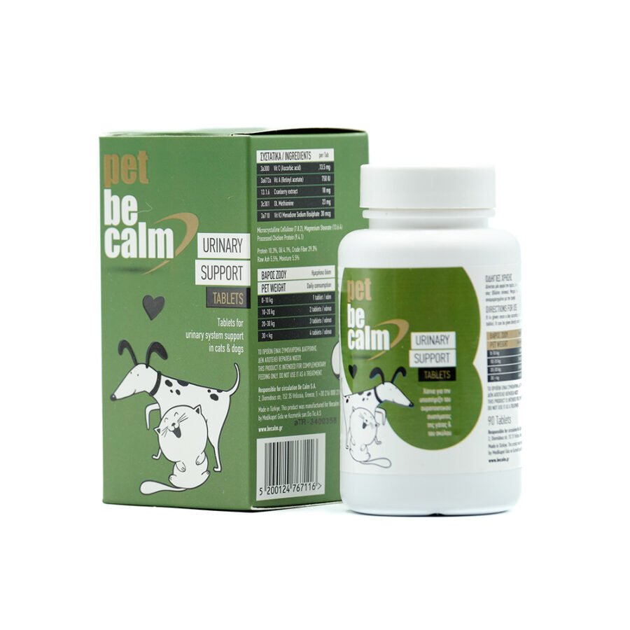 Pet Be Calm Urinary Support for Cats & Dogs - 90 Tablets