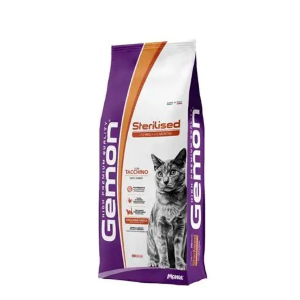 Ξηρά Τροφή Γάτας Gemon Sterilized Cat Turkey -2kg