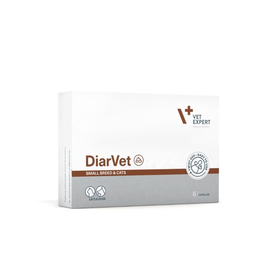 DiarVet Small Breeds & Cats - 6 twist off caps
