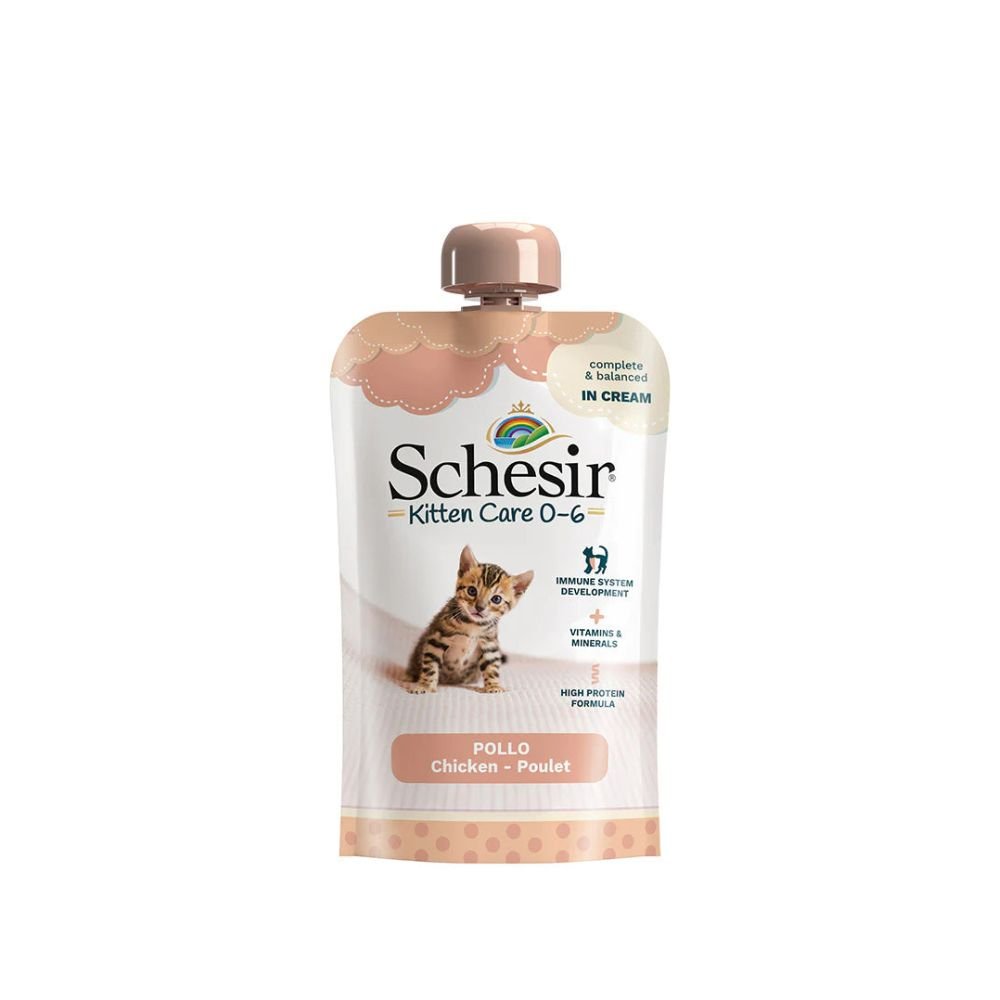 Schesir Kitten Pouch Cream 0-6 months with Chicken - 150gr
