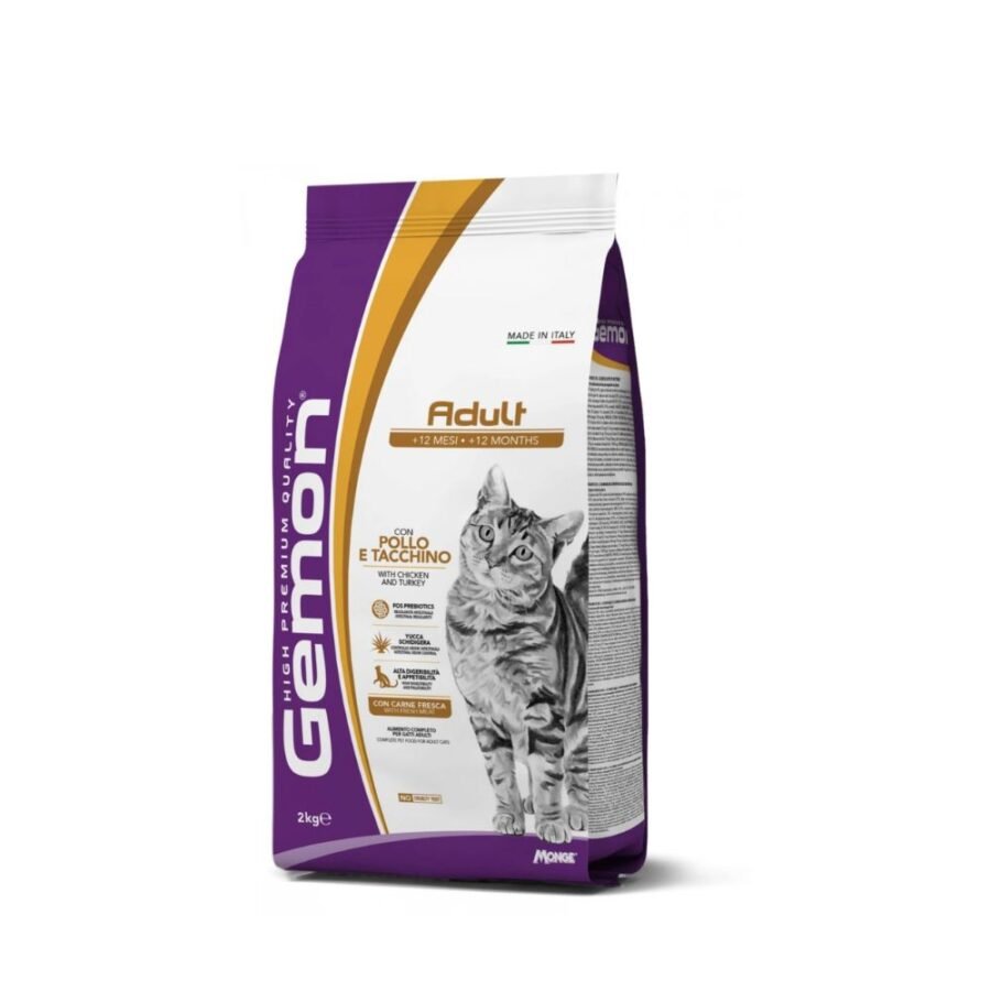 Ξηρά Τροφή Γάτας Gemon Adult Cat Chicken & Turkey - 2kg