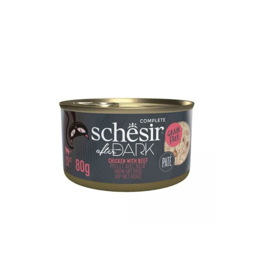 Υγρή Τροφή Γάτας Grain Free Schesir After Dark Wholefood Κοτόπουλο Με Μοσχάρι - 80gr