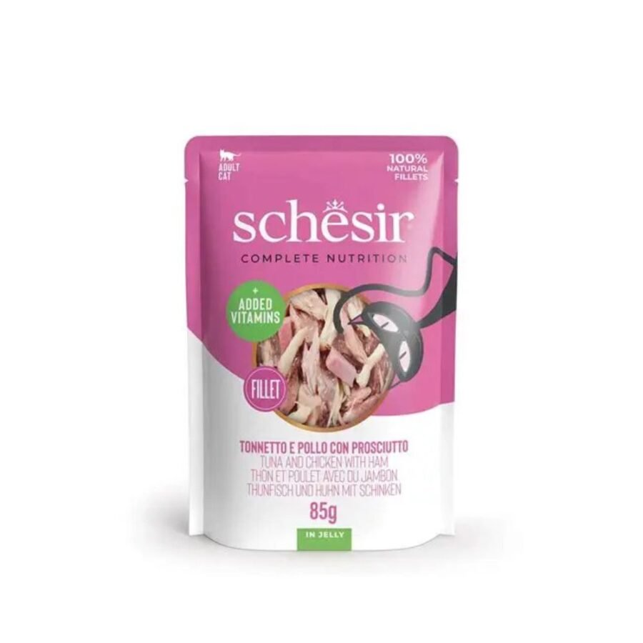 Schesir Cat C&B Pouch Τόνος και Κοτόπουλο με Ζαμπόν - 85gr