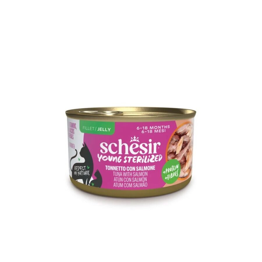 Υγρή Τροφή Schesir Cat Kitten Young & Sterilized Τόνος & Σολωμός - 85gr