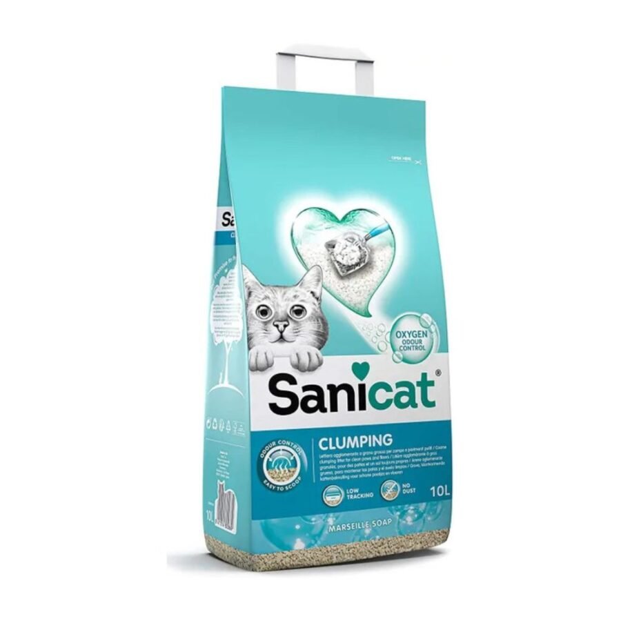 Συγκολλητική Άμμος Γάτας Sanicat Clumping White Marseille Soap - 10lt